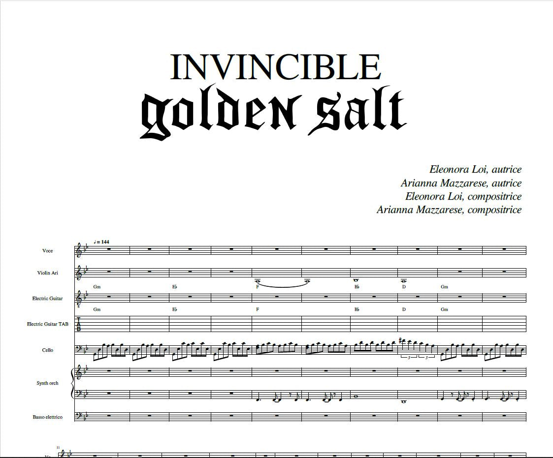 Invincible - Golden Salt Sheet Music and Chords