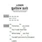 Loser - Golden Salt Sheet Music and Chords